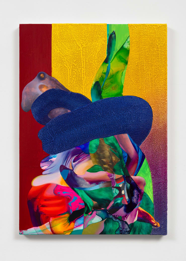 Ilana Savdie To Create Such A Ruin, 2023 Oil, acrylic, and beeswax on canvas stretched on panel 86.36 x 60.96 x 4.064 cm 34 x 24 x 1 5/8 in