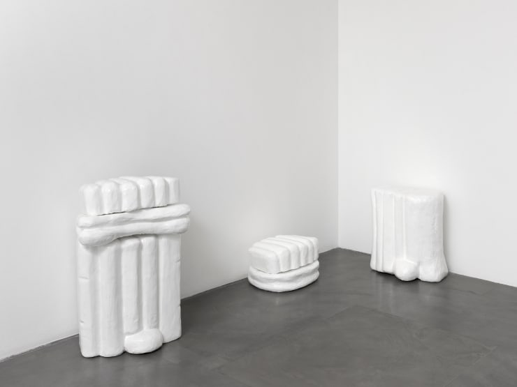 Denis Savary Follies, 2025 Resin, paint Each approx. 75 x 50 x 50 cm approx. 29 1/2 x 19 3/4 x 19 3/4 in