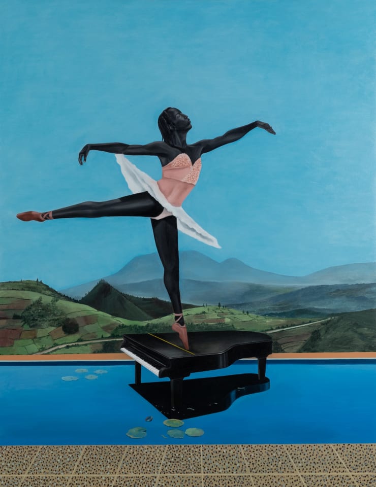 Ian Mwesiga, Ballerina on the piano, 2022