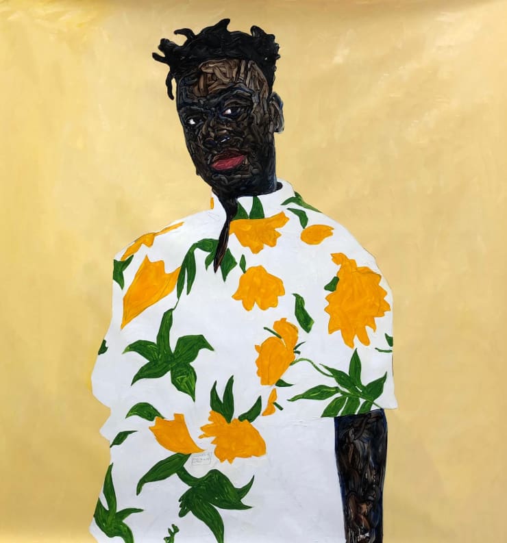 Amoako Boafo, Sunflower Shirt, 2019