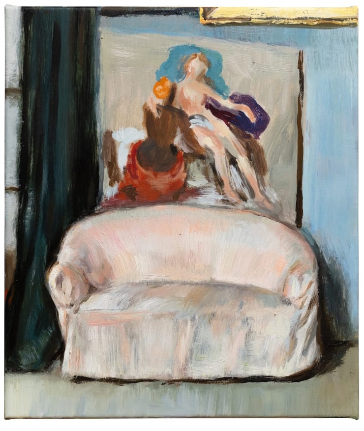 Archer Davies, The sofa at the studio on the Rue La Condamine, 1870 (after Bazille), 2024