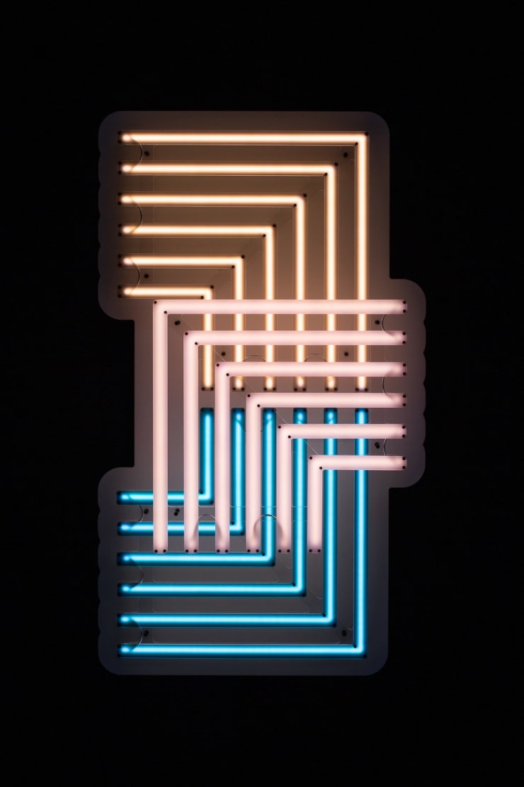 Meagan Streader, Segments (pink, blue), 2023