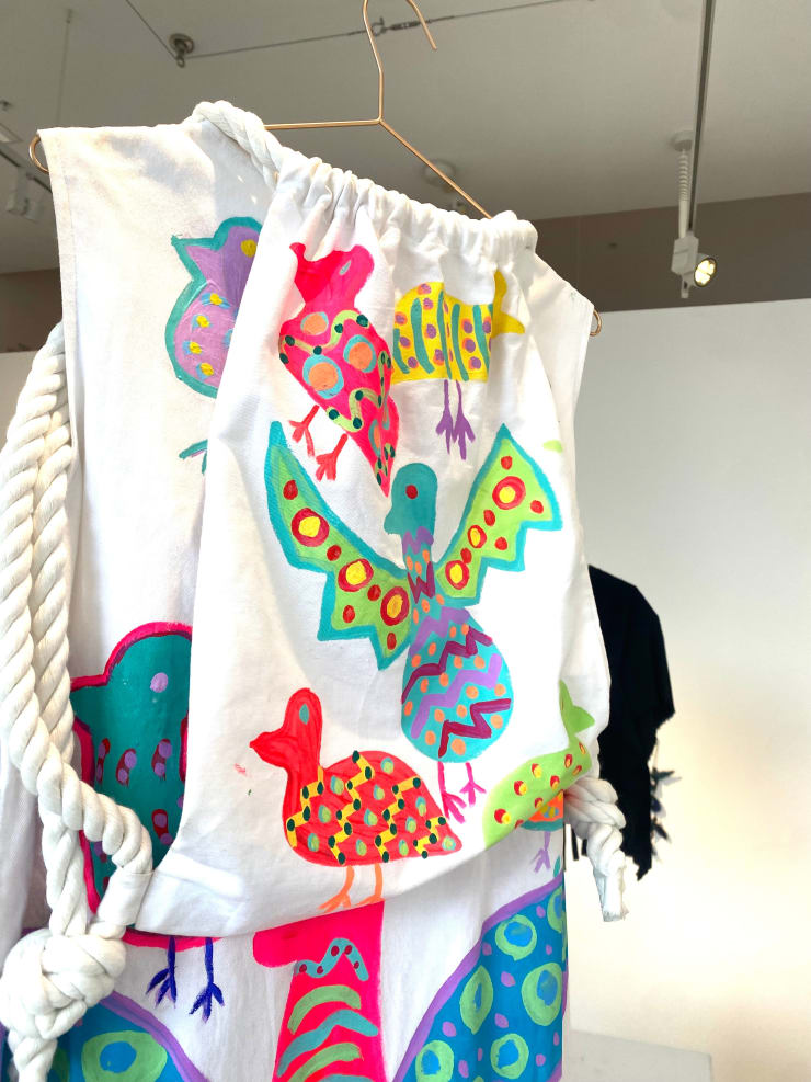 Mandy Malbunka, Hand Painted Thepa Backpack, 2023