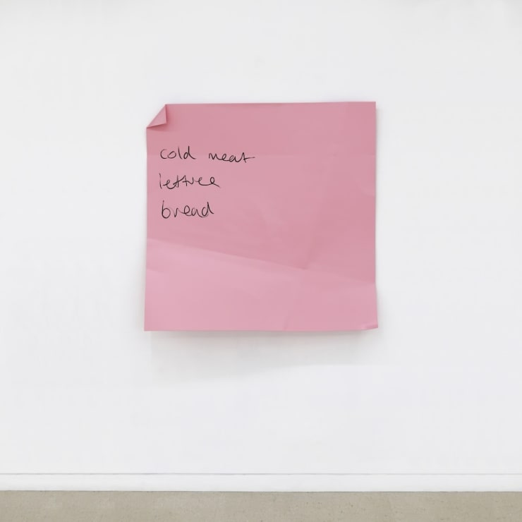 Kenny Pittock, Discarded Shopping List (Cold meat, Lettuce, Bread), 2024