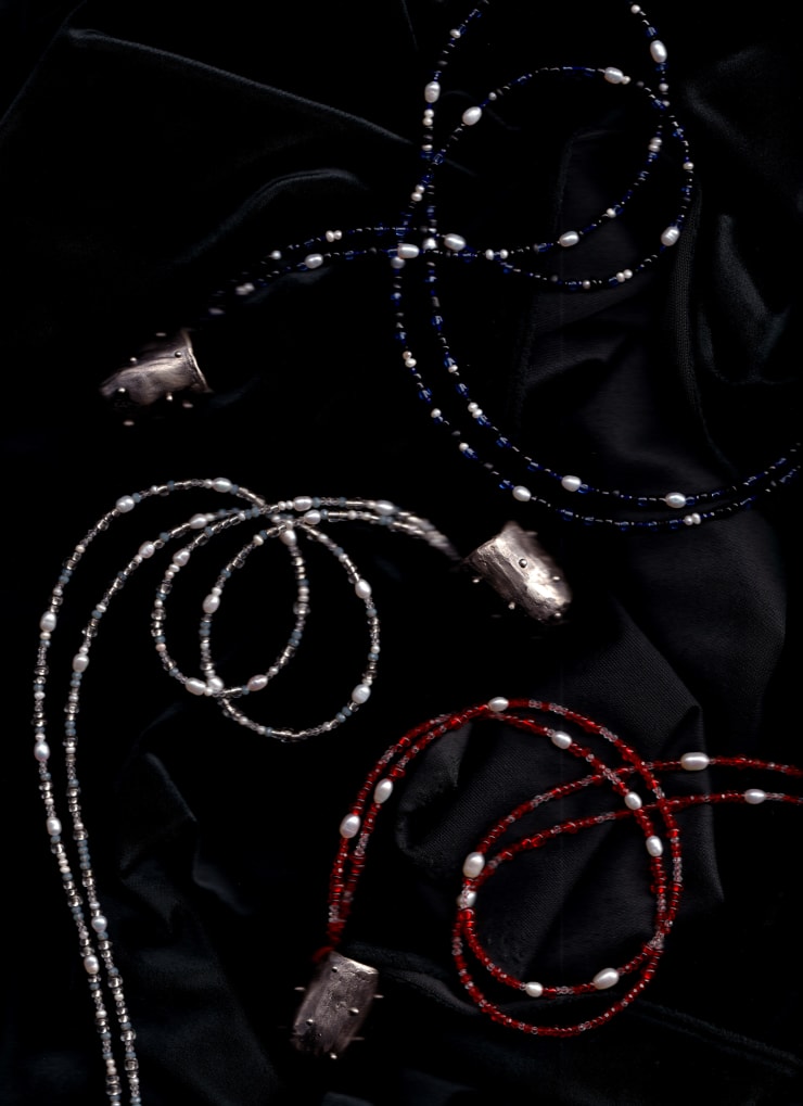 Jenna Lee, Dana-la (dillybag) vessel: dots (1-3), 2025