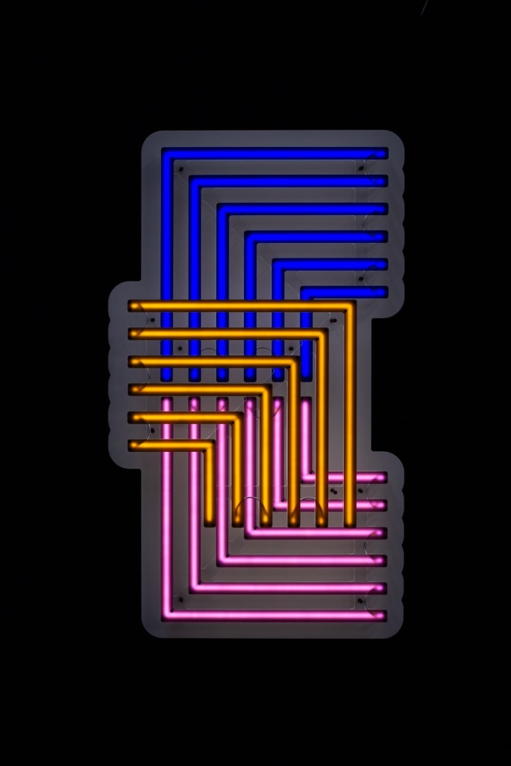 Meagan Streader, Segments (blue, purple), 2023