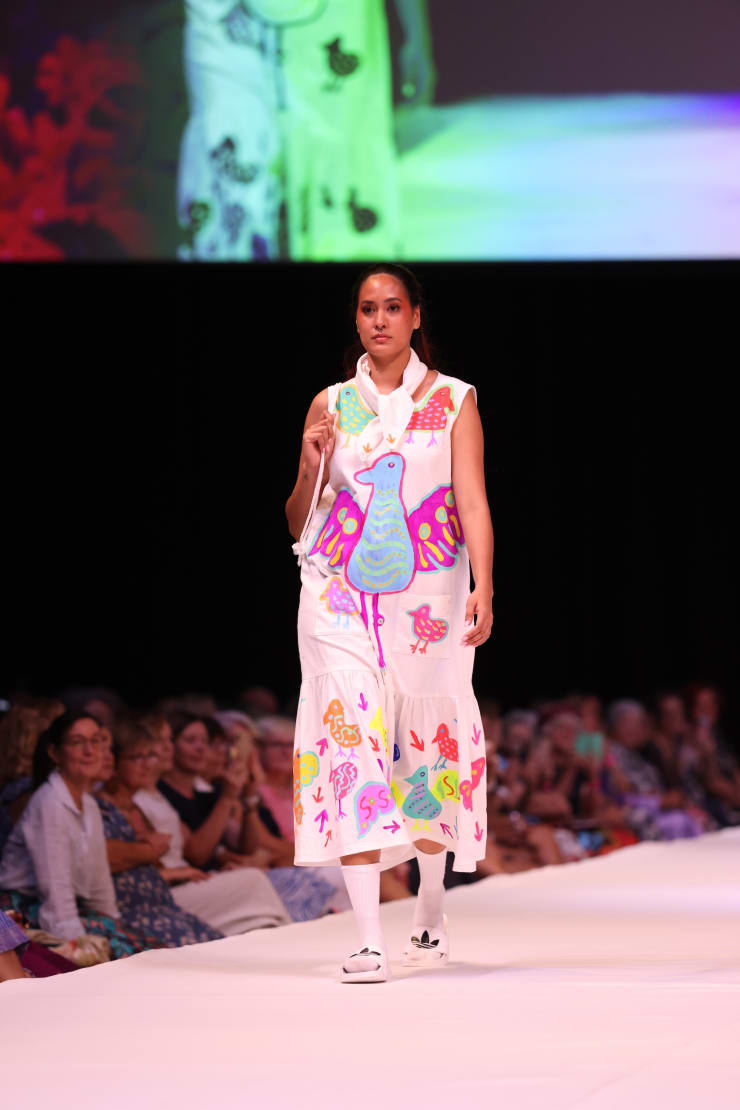 Mandy Malbunka, Hand Painted Thepa Dress, 2023