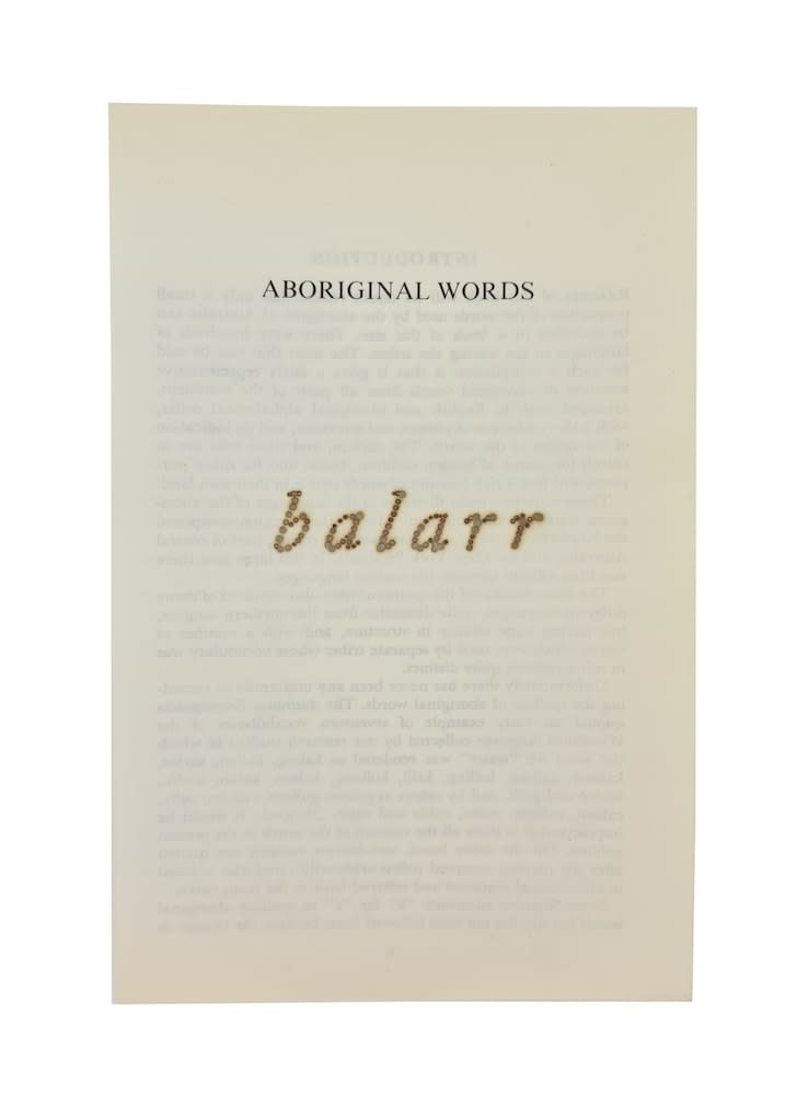 Jenna Lee, Aboriginal words balarr (to make light, to light up, to dawn), 2022
