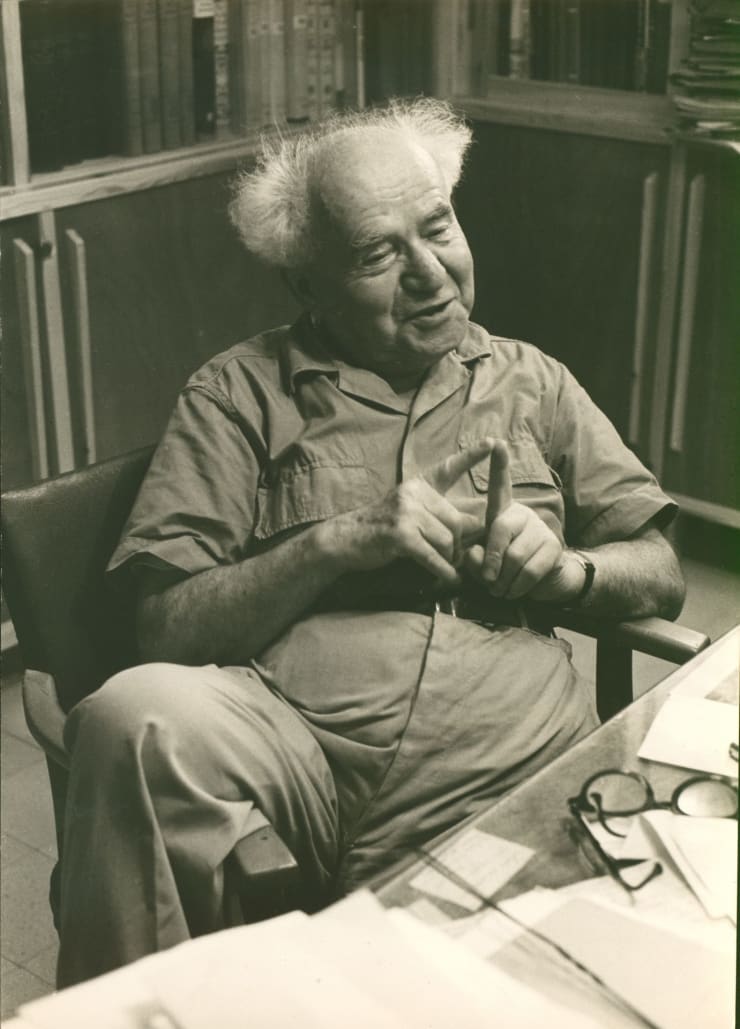 David Ben Gurion in his Study, Sde Boker, 1966 BAM1966003W00122-48-V