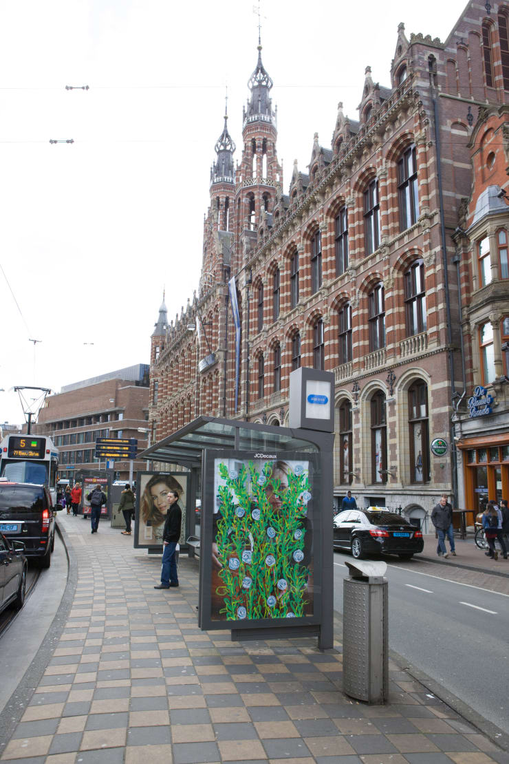 Michael De Feo, Tram stop advertising takeover, Amsterdam, the Netherlands, 2016