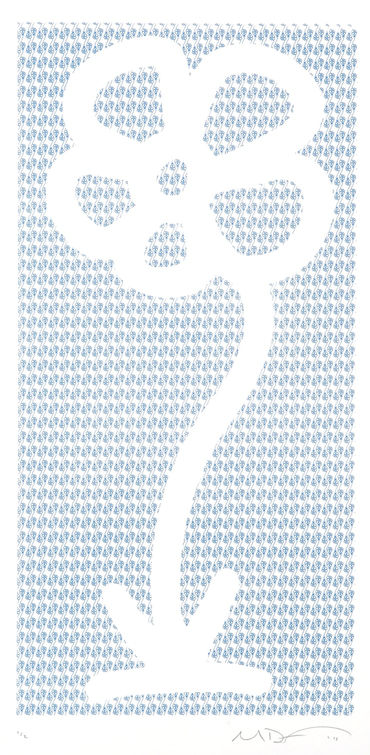 Michael De Feo, Flower (made of smaller flowers), blue, Edition number 2 of 2, 2011