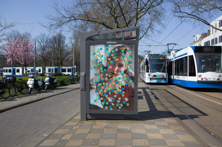 Michael De Feo, Tram stop advertising takeover, Amsterdam, the Netherlands, 2016