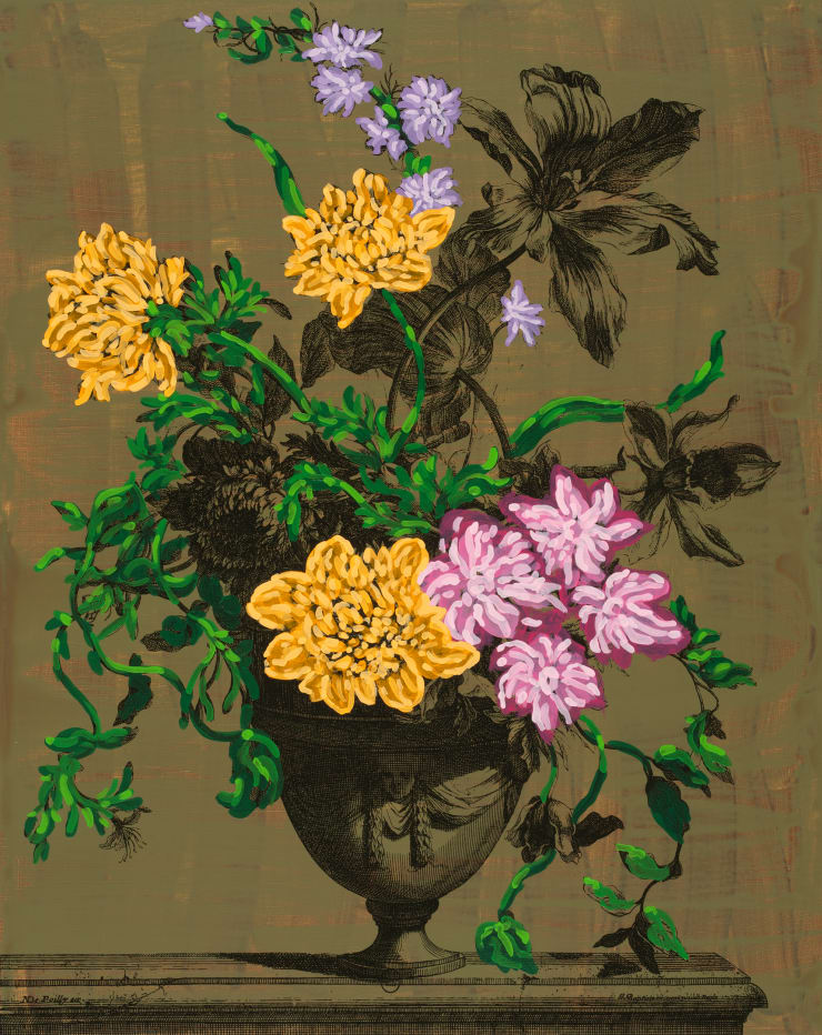 Michael De Feo, Untitled (Vases opaque., Jean-Baptiste Monnoyer (1636-1699)), No. 2, 2019