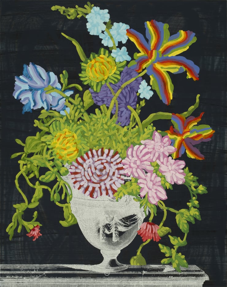 Michael De Feo, Untitled (Vases opaque., Jean-Baptiste Monnoyer (1636-1699)), No. 1, 2019