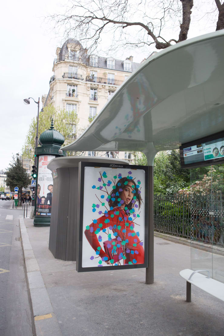 Michael De Feo, Bus stop advertising takeover, Paris, France, 2016