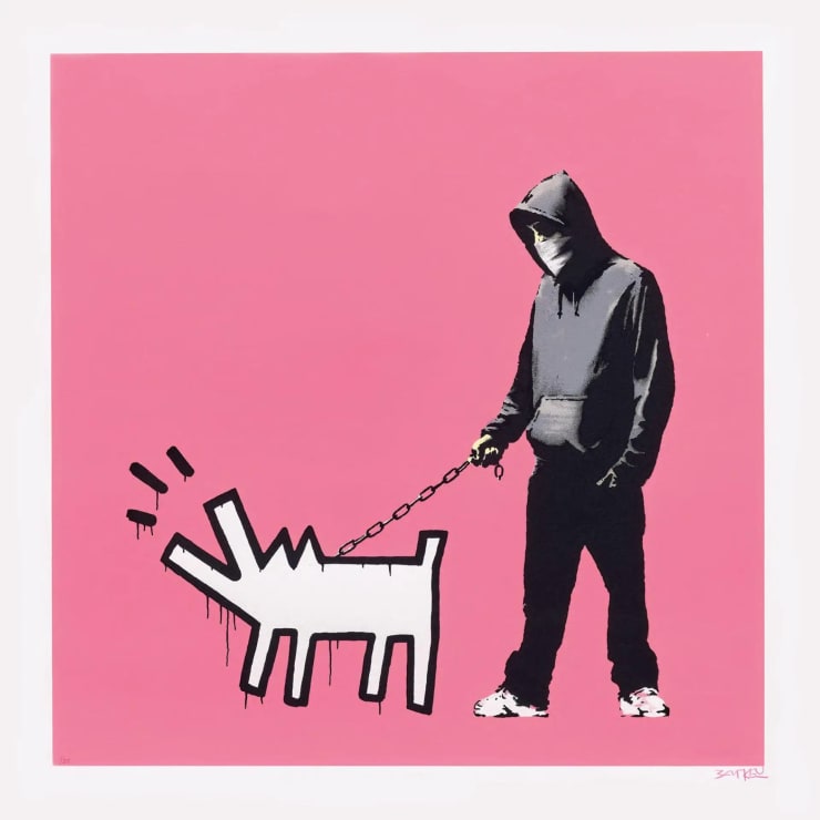 Banksy, Choose Your Weapon (Bright Pink), 2010