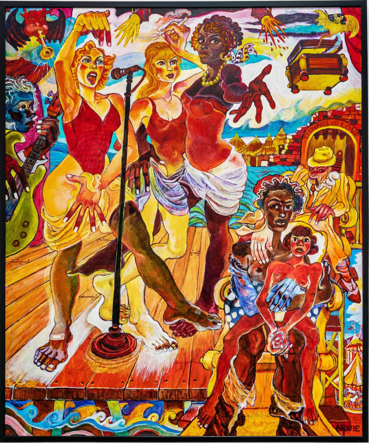 Arvie Smith Pandora's Box, 2021 Oil on canvas 72 x 60 in 182.9 x 152.4 cm