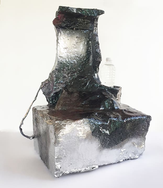 Jillian Mayer Baby Slumpie 102, 2017 fiberglass, resin, wood, hardware, oil enamel and acrylic 23 x 16 x 14 in. 58.4 x 40.6 x 35.6 cm