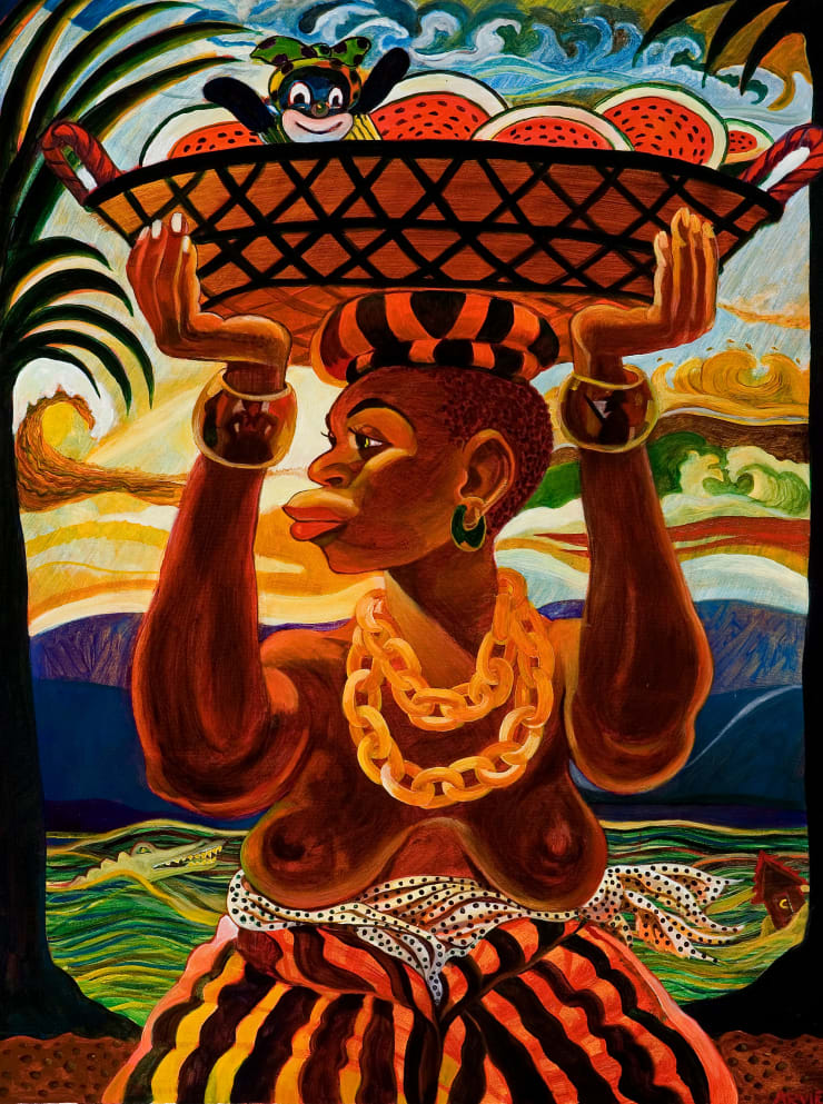 Arvie Smith Watermelon Tree, 2006 oil on canvas 40 x 30 in 101.6 x 76.2 cm