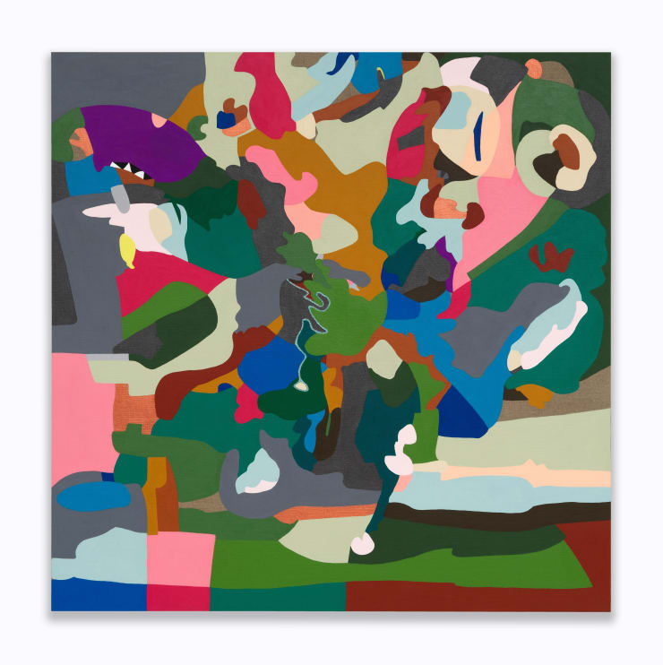 Candida Alvarez Flor de Caballo 3, 2022 acrylic on linen 48 x 48 in 121.9 x 121.9 cm