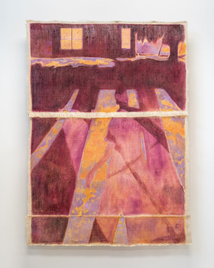 Pedro Montilla Beneath the umbre, 2025 Distemper and oil on fique 82 x 59 in 208.3 x 149.9 cm