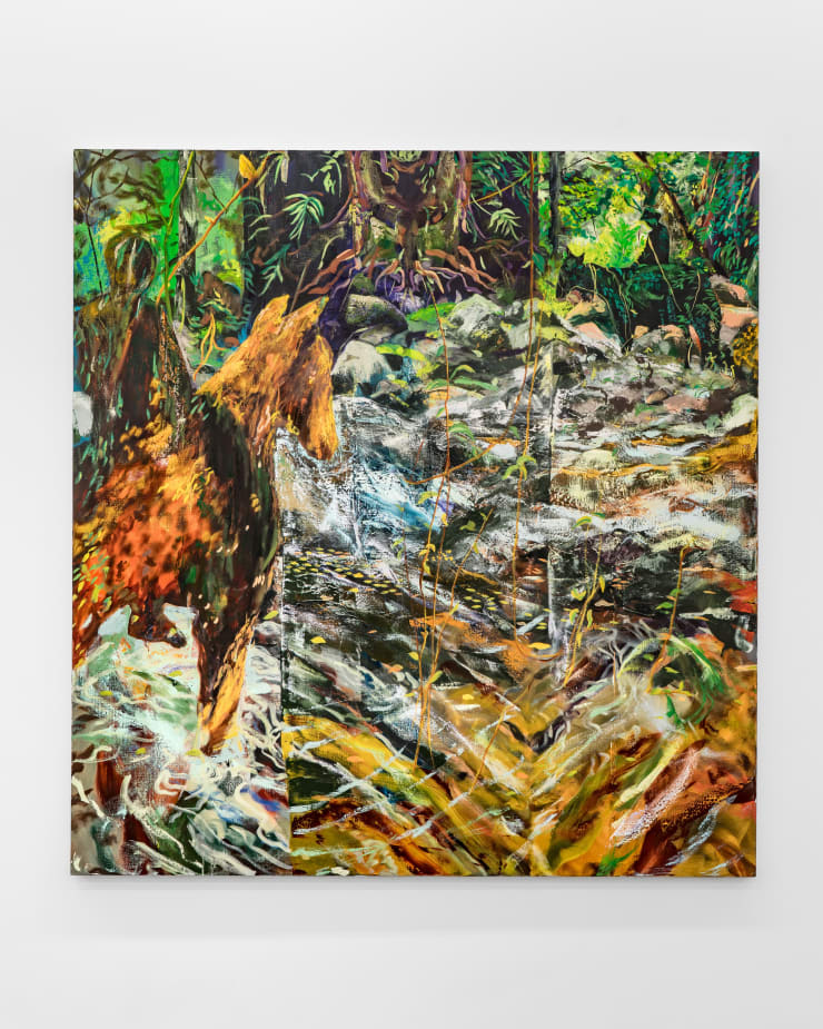 Maia Cruz Palileo Waves, 2025 oil on linen 72 x 68 in 182.9 x 172.7 cm