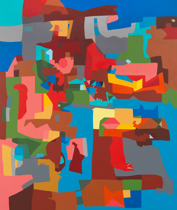 Candida Alvarez Pica, Pica 4, 2021 acrylic on linen 84 x 72 in. 213.4 x 182.9 cm. 7 x 6 ft.
