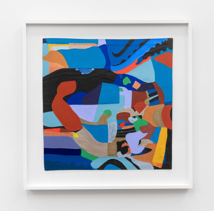 Candida Alvarez Skowhegan #1, 2023 Flashe paint on cotton 25 x 25 in (framed) 63.5 x 63.5 cm 19 x 19 in (artwork) 48.3 x 48.3 cm