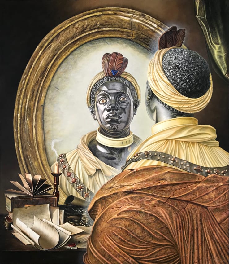 Kajahl Silent Incantation I, 2020 oil on canvas over panel 38 x 33 in. 96.5 x 83.8 cm