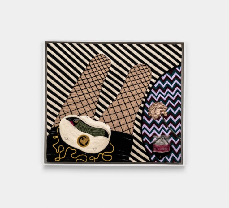 Cheryl Pope Money Bag, 2024 needle-punched wool roving on cashmere 24 1/4 x 27 3/8 in 61.6 x 69.5 cm