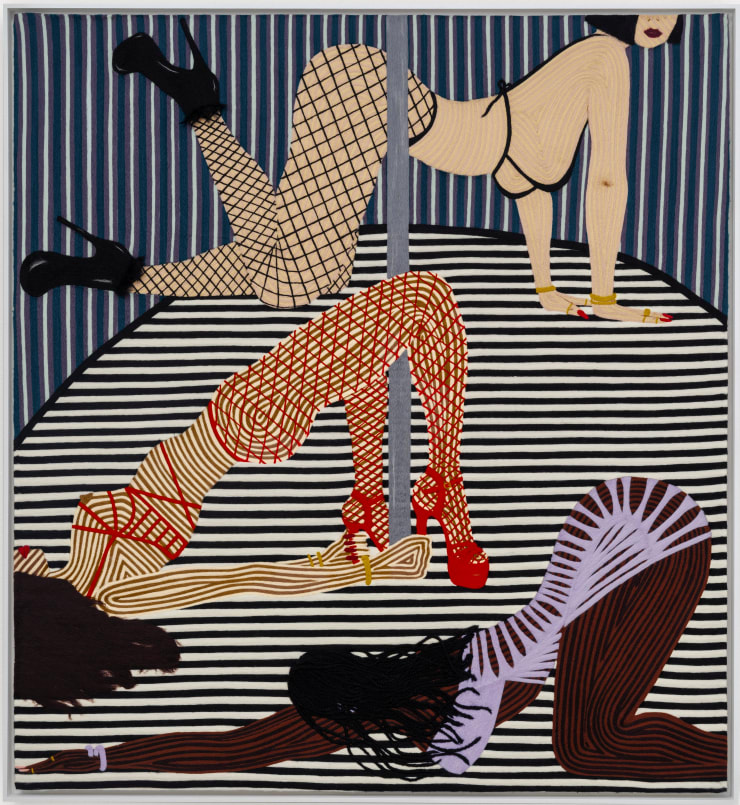 Cheryl Pope Alphabet Girls, 2024 needle-punched wool roving on cashmere 66 3/4 x 61 in 169.5 x 154.9 cm