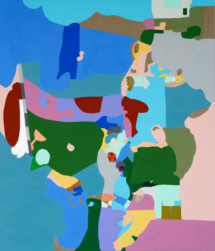 Candida Alvarez Clear, 2023 Flashe paint, paint pen on linen 84 x 72 in 213.4 x 182.9 cm