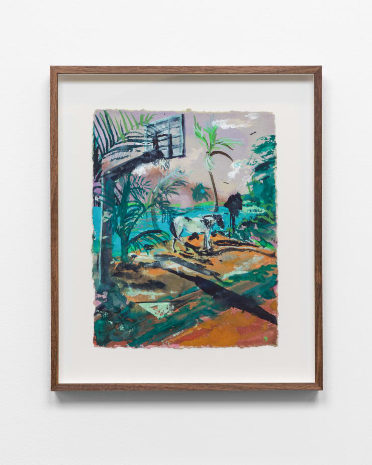 Maia Cruz Palileo Passing Clouds, 2025 watercolor and gouache on paper 11 1/2 x 8 3/4 in (artwork) 29.2 x 22.2 cm 15 1/4 x 12 3/4 x 1 3/8 in (framed) 38.7 x 32.4 x 3.5 cm