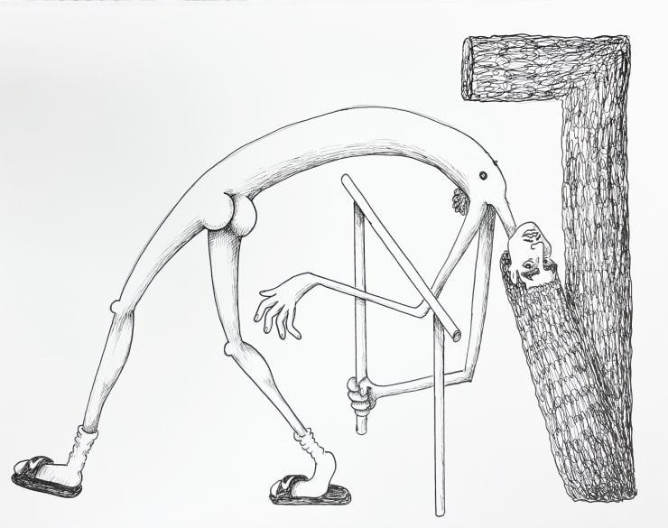 Jake Troyli Contortionist III, 2022 ink on paper 11 x 14 in 27.9 x 35.6 cm