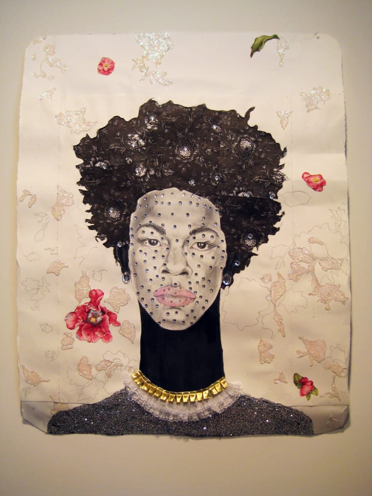 Ebony G. Patterson Untitled Species III, 2011 Mixed media on paper 40 1/4 x 30 1/2 in. 102.24 x 77.47 cm