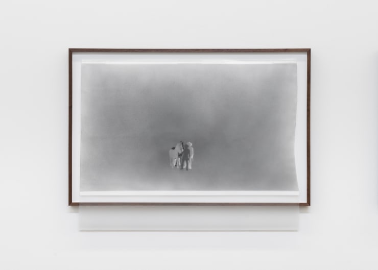 Nate Young In Black Untime No. 17, 2022 graphite on paper and vellum, archival tape and oak 27 x 35 in 68.6 x 88.9 cm