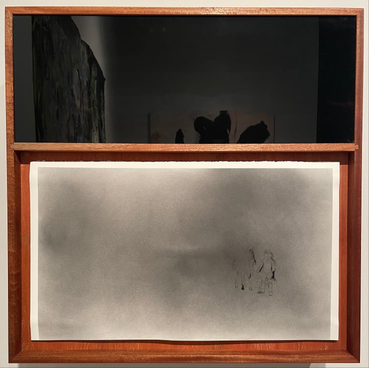 Nate Young Untitled, 2023 mahogany, graphite on paper, tinted acrylic 31 1/2 x 31 1/2 x 8 7/8 in 80 x 80 x 22.5 cm