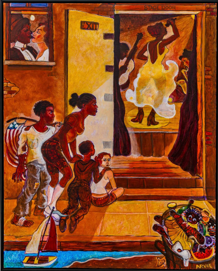 Arvie Smith Stage Door, 2024 oil on canvas 60 x 48 in 152.4 x 121.9 cm