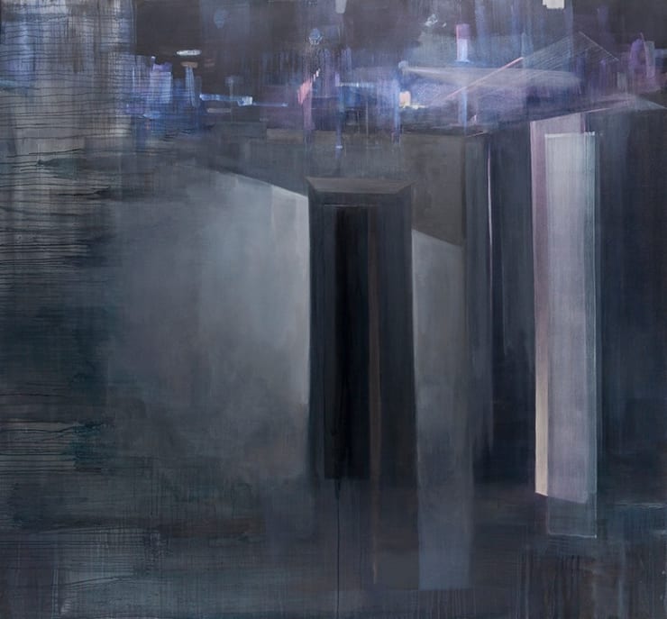 Ben Murray EXT/INT. DRIVING - ROOM - NIGHT, 2015-16 oil on canvas 78 x 84 in. 198.1 x 213.4 cm