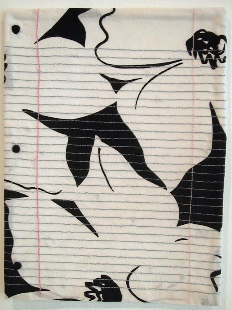 Karen Reimer, Untitled from the Notebook Paper Series (black/white), 2004