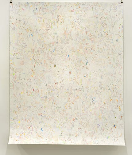 Justin Cooper Fields x2, 2012 Pen, marker, colored pencil, graphite on paper 62 x 50 in. 157.48 x 127.0 cm