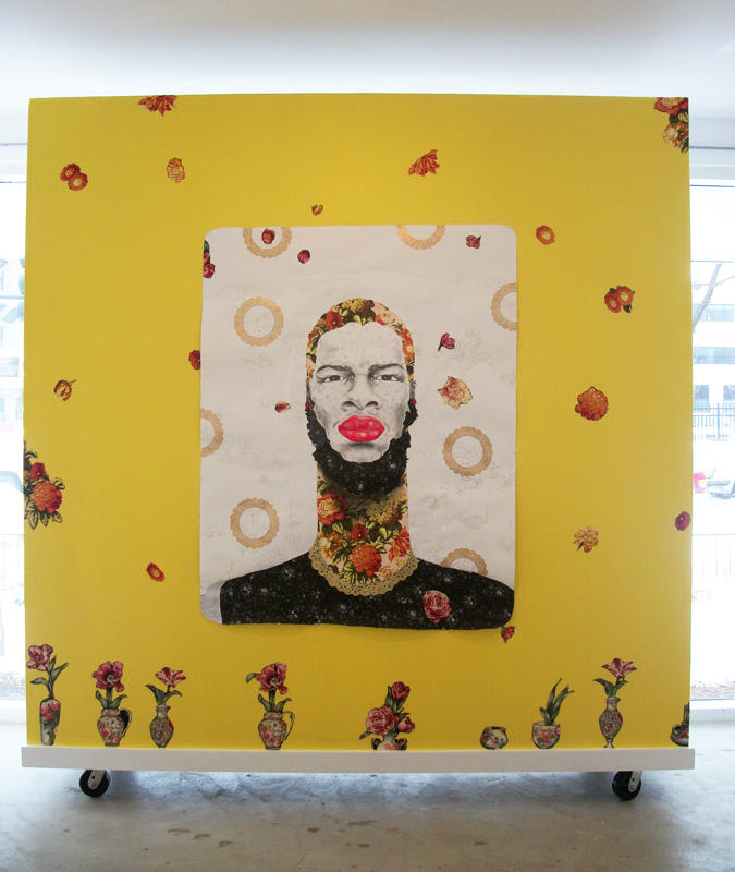 Ebony G. Patterson Untitled Species V (Bazile Paw), 2011 mixed media on paper 63 x 50 in. 160.02 x 127.0 cm