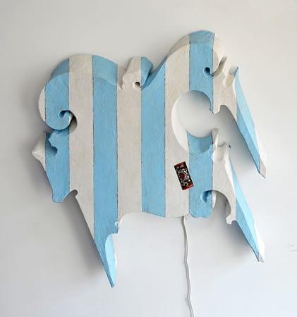 Carol Jackson Boo, 2013 Paper Mache, encaustic, motor 42 x 34 in. 106.68 x 86.36 cm