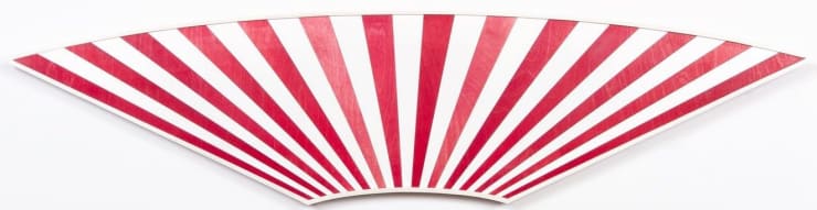 Dan Gunn FFaaannnn No. 1, 2014 Dye, acrylic, UV absorbent lacquer, Baltic birch plywood on particleboard 55 x 13 1/2 in. 139.7 x 34.29 cm