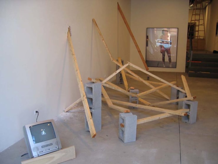 Rashid Johnson I Have a Dream, 2005 concrete, wood, spray enamel variable