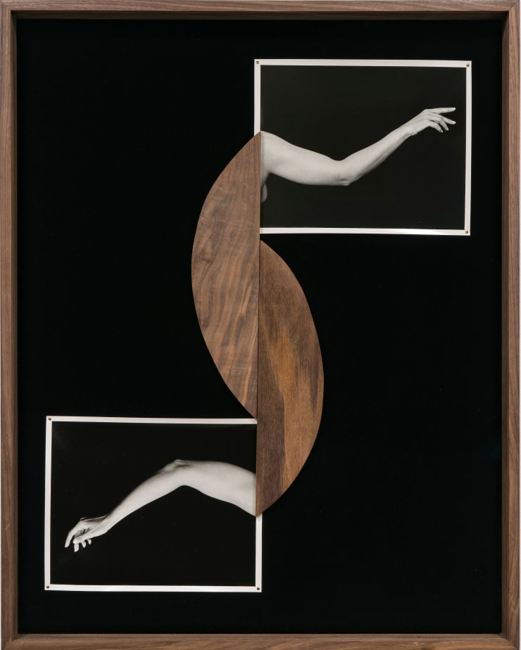 Sheree Hovsepian Changeling, 2024 Silver gelatin print, walnut elements, string, nails, and velvet in walnut artist’s frame 29 1/4 x 23 1/4 x 3 1/2 in 74.3 x 59.1 x 8.9 cm