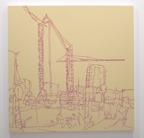 Gabert Farrar Untitled (red on tan square), 2002 acrylic on canvas 54 x 54 in. 137.16 x 137.16 cm