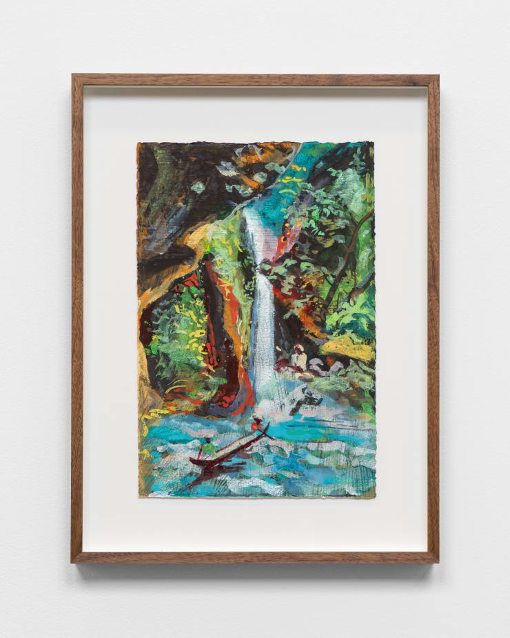 Maia Cruz Palileo Pagsanjan Falls, P.I. II, 2025 watercolor and gouache on paper 11 x 7 1/2 in (artwork) 27.9 x 19.1 cm 15 1/4 x 11 1/2 x 1 3/8 in (framed) 38.7 x 29.2 x 3.5 cm