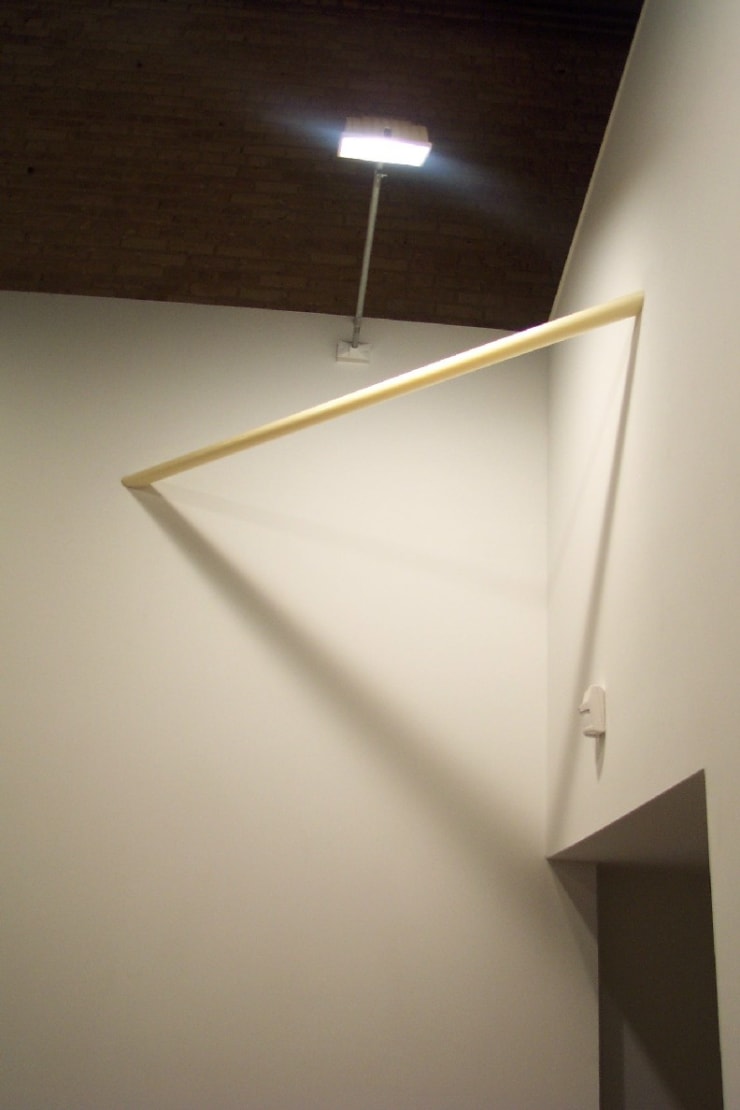 Rashid Johnson Cocoa Butter Cylinder (NBA Regulation Height), 2003 Cocoa Butter and shatter-proof Plexi tube 72 x 2 x 2 in. 182.88 x 5.08 x 5.08 cm