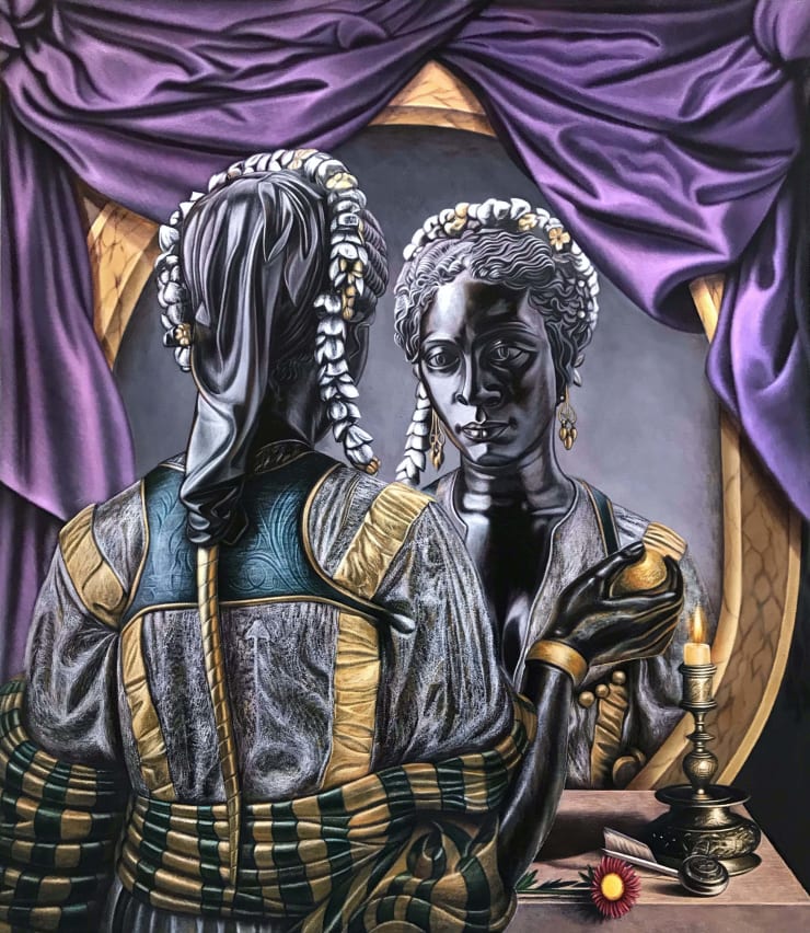 Kajahl Silent Incantation II, 2020 oil on canvas over panel 38 x 33 in 96.5 x 83.8 cm